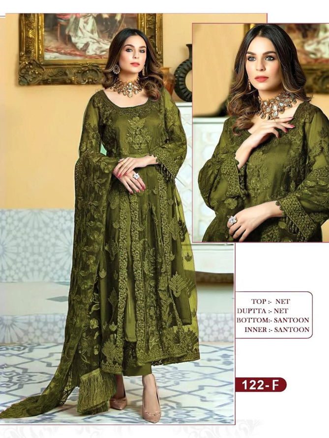  KF 122 Heavy Embroidery Pakistani Suits Catalog